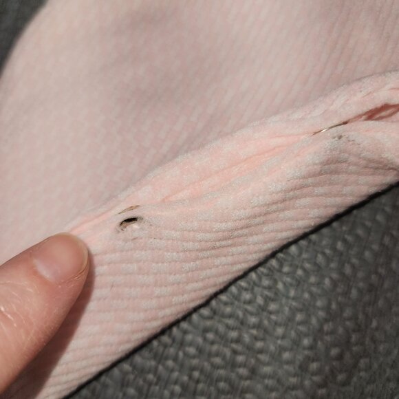 Vintage Baby Girls Baby Bliss Pink White Romper Outfit Small Collared Lace Trim - Picture 8 of 9